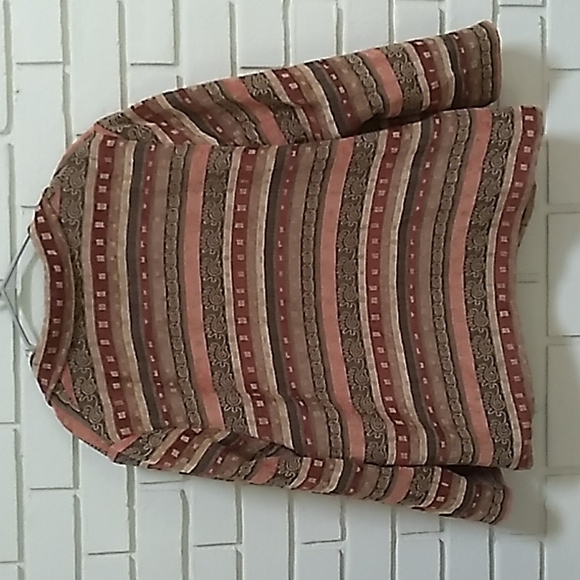 Alfred Dunner Southwest Open Beaded Lined Blazer. Size See Measurements - Picture 7 of 11